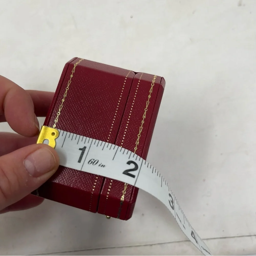Cartier red gold ring empty box 3x3